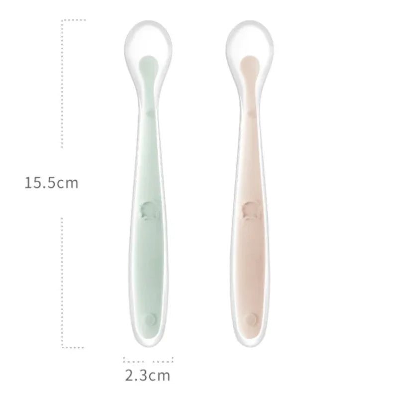 Soft Silicone Baby Feeding Spoon – Gentle Training Spoon for Infants, Toddlers & Baby-Led Weaning
