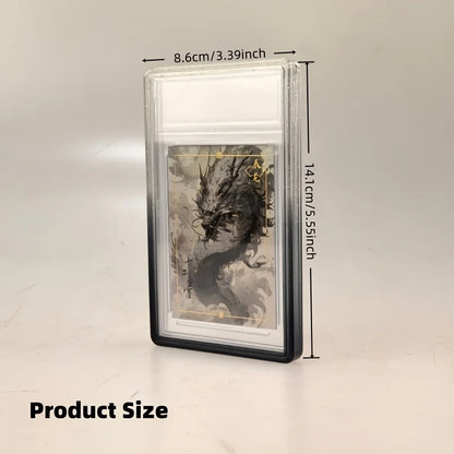Étui de protection Bumper en TPU à paillettes – Housse de protection avec dos transparent pour cartes à collectionner PSA 35PT