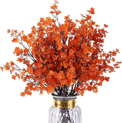 3PCS Artificial Baby’s Breath Flowers – Breathable Silk Plants for Autumn & Halloween Decor, Seasonal Home Decorations