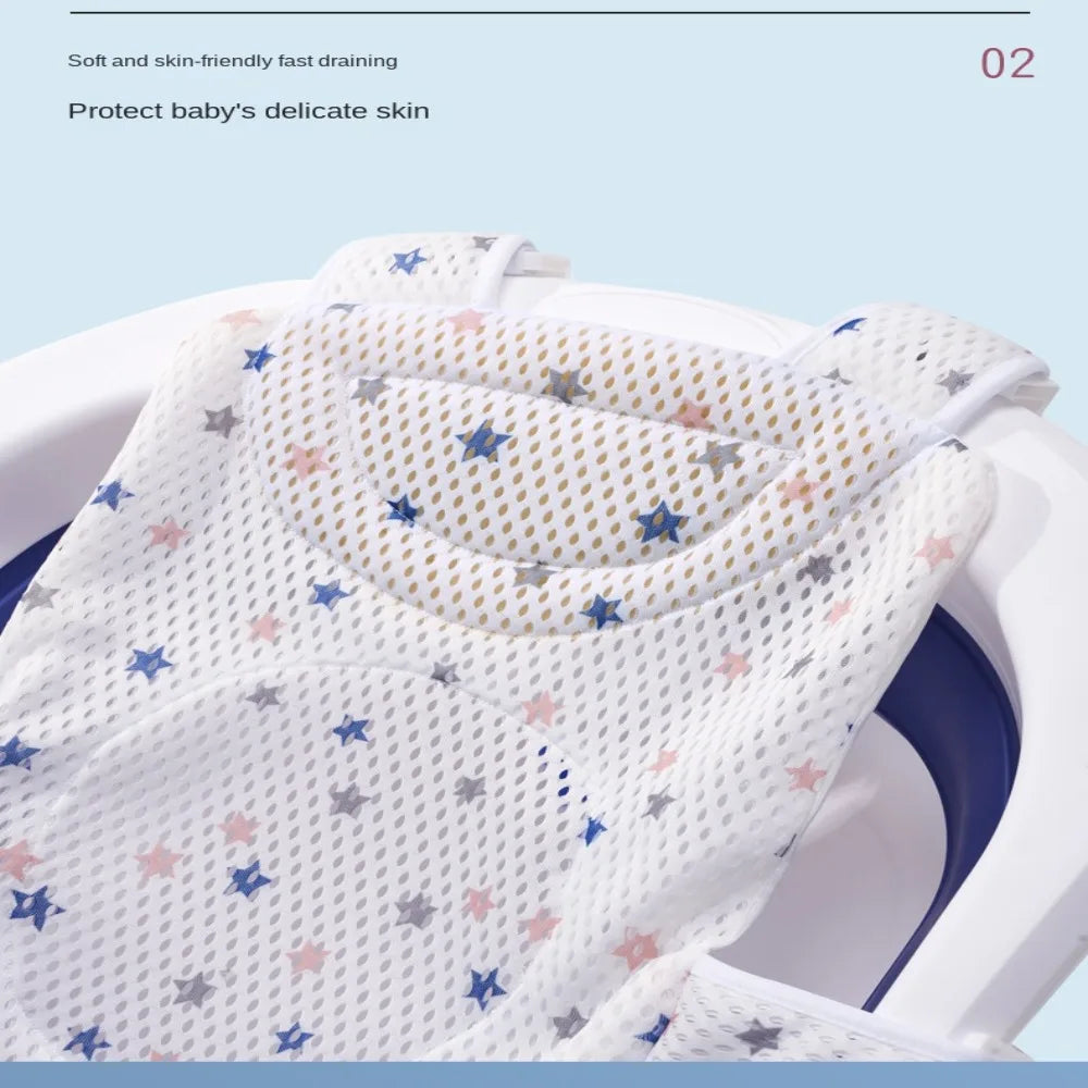 Coussin de support de bain réglable pour bébé – Siège de bain antidérapant pour nouveau-né pour baignoire, douche et bain pour bébé