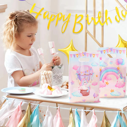 10/25/50 unidades Bolsas de Regalo de Unicornio para Dulces – Lindas Bolsas de Mano para Recuerdos de Fiesta, Decoraciones de Cumpleaños, Baby Showers, Regalos para Niños y Artículos de Celebración