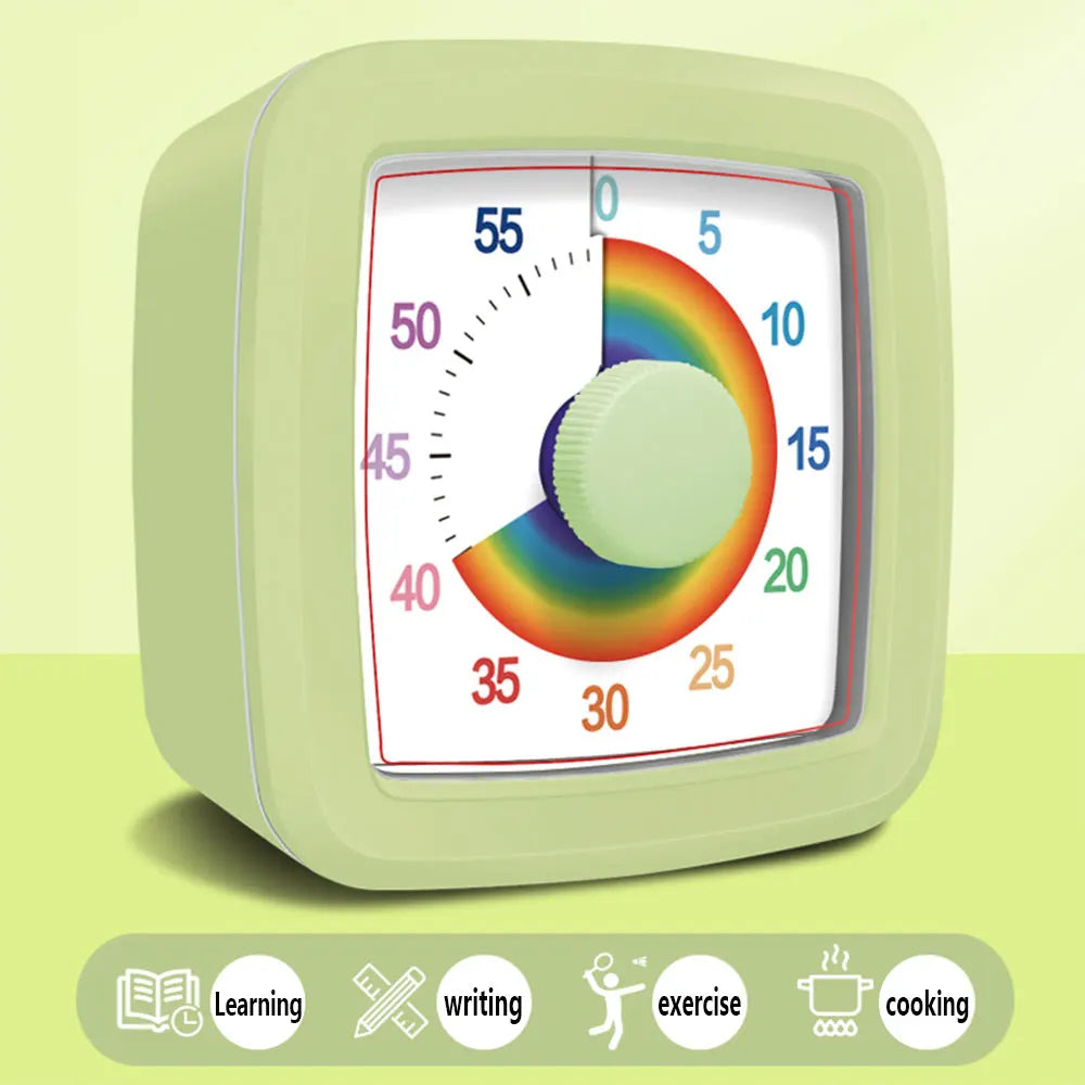 Temporizador visual de 60 minutos para niños - Temporizador de cuenta atrás para tareas, aprendizaje, estudio y gestión del tiempo