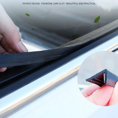 Joint d'étanchéité de fenêtre de voiture en V de 4M – Garniture en caoutchouc pour vitres latérales, réduction du bruit, isolation étanche et coupe-vent