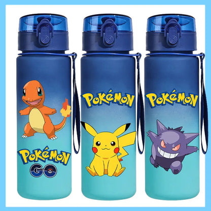 Pokémon 650ml Sports Water Bottle – Pikachu & Eevee Direct Drink Anti-Drip Cup