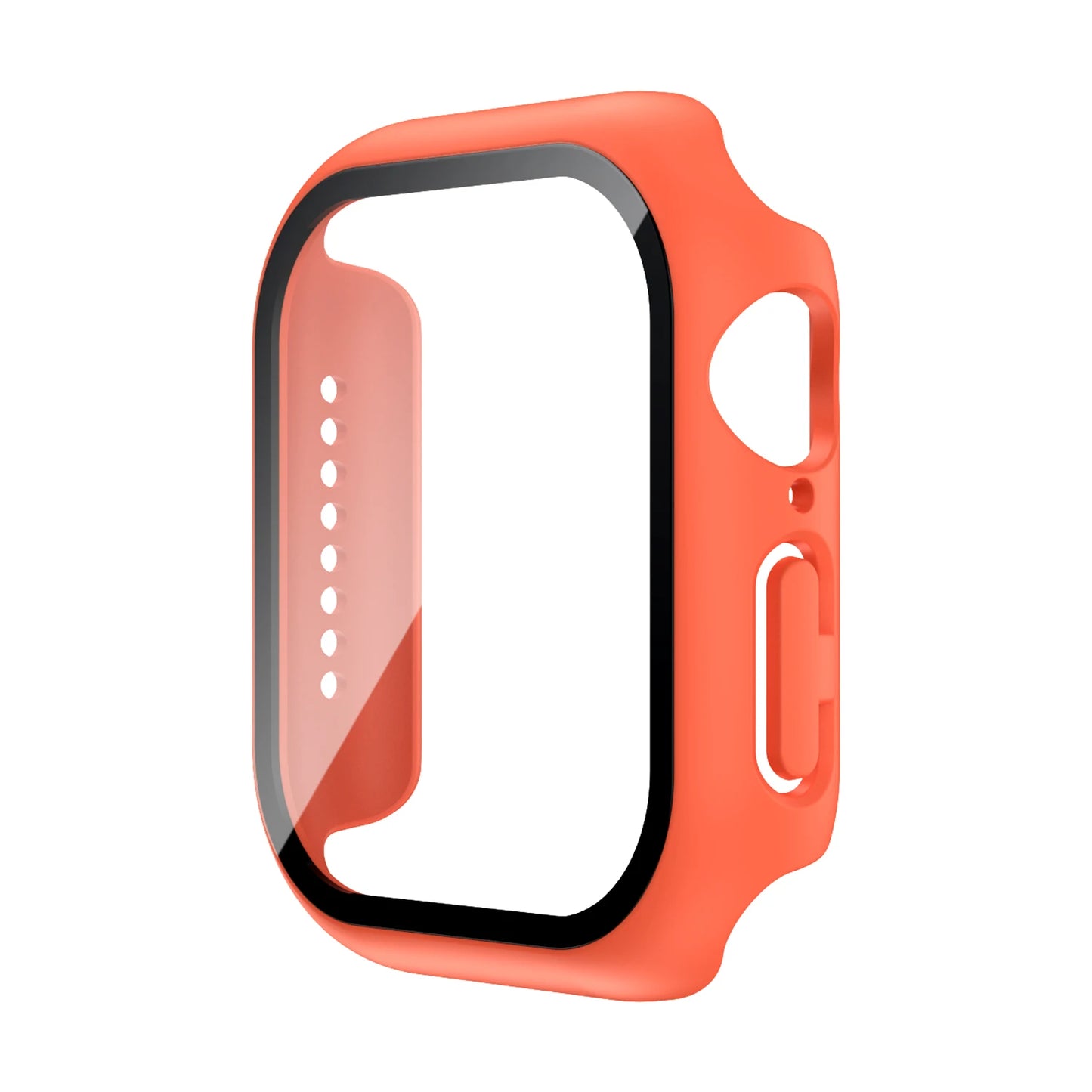 Funda con protector de pantalla de cristal templado para Apple Watch Series 10, 9, 8, 7, 6, SE y 5 (38 mm-46 mm) – Cubierta protectora completa 2 en 1