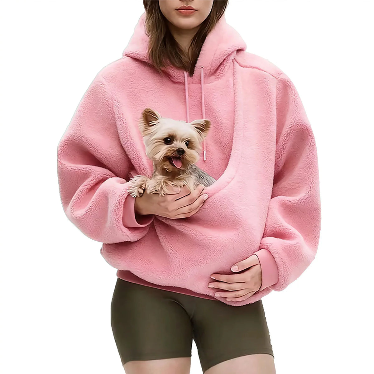 Pet Carrier Hoodie for Small Dogs & Cats – Hands-Free Unisex Pouch Sweatshirt, Cozy Pullover for Puppy & Kitten Carrying