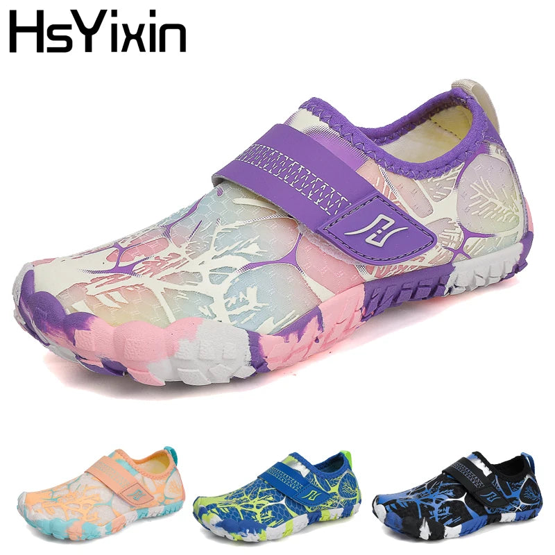 Kids' Aqua Water Shoes – Breathable Barefoot Shoes with Anti-Bump Toe & Drainage Design for Hiking, Wading & Outdoor Activities