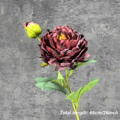 Grande Pivoine Artificielle en Soie – Bouquet de Fausses Pivoines de Haute Qualité avec Tige, Fleur Artificielle Style Européen pour Décoration de Mariage, Décoration Intérieure et Arrangements Floraux DIY