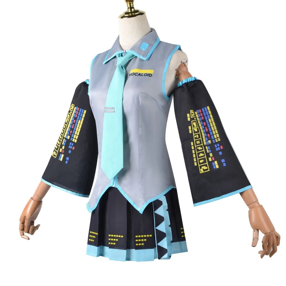 Vocaloid Virtual Singer Cosplay Costume – Full Set | Virtual Idol Anime Role Play Outfit for Adult Unisex (Halloween / Comic Con)