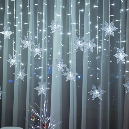 Guirlande lumineuse LED en forme de flocon de neige de 3,2 m – Guirlande lumineuse étanche pour Noël, mariages et décorations de vacances
