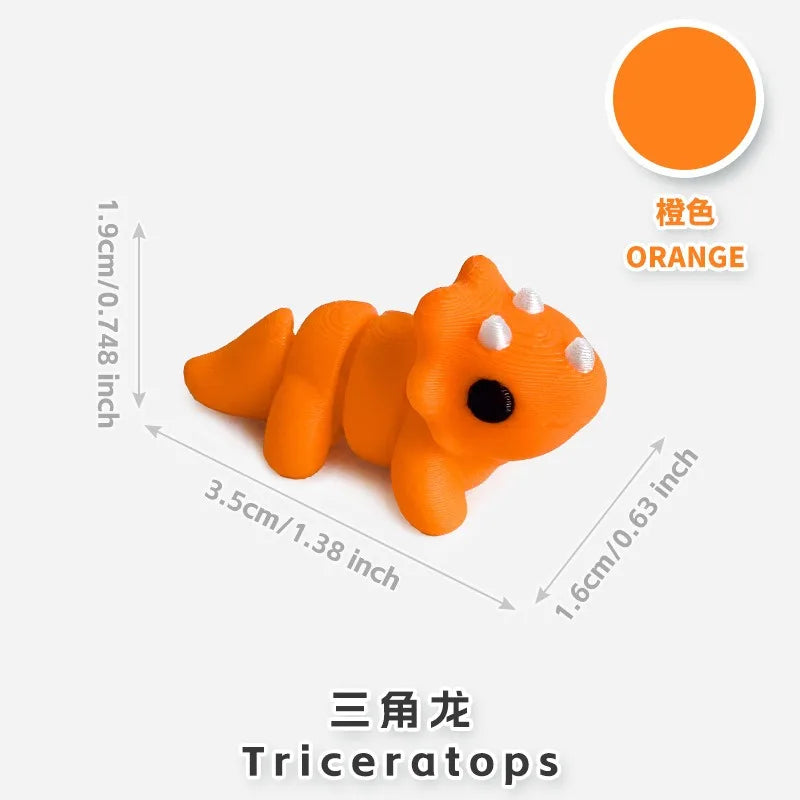 10/50 unidades de figuras de mini animales impresas en 3D – Modelos de simulación de dibujos animados móviles, juguetes coleccionables bonitos, decoración de escritorio y set de regalo de cumpleaños