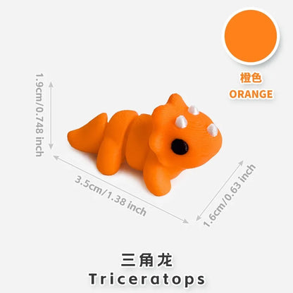 10/50 unidades de figuras de mini animales impresas en 3D – Modelos de simulación de dibujos animados móviles, juguetes coleccionables bonitos, decoración de escritorio y set de regalo de cumpleaños