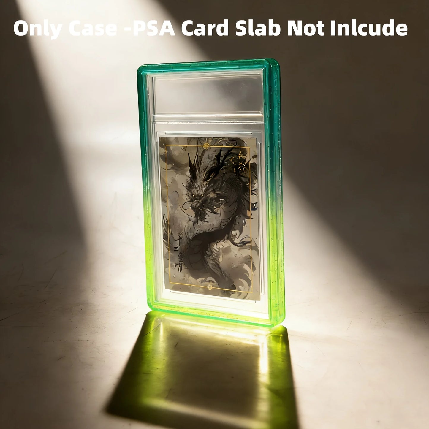 Étui de protection Bumper en TPU à paillettes – Housse de protection avec dos transparent pour cartes à collectionner PSA 35PT