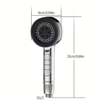 Cabezal de ducha filtrado Supercharged – Pulverizador de ducha ajustable de 4 modos de ahorro de agua, cabezal de ducha de baño de alta presión con filtro de sellado de agua y ajustes de pulverización multifuncionales