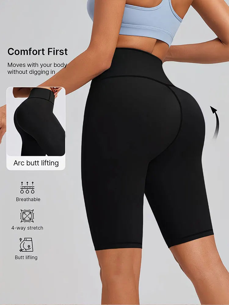 Women’s High Waist Butt Lifting Cycling Shorts Compression Gym Jogging Breathable Summer Sports Shorts
