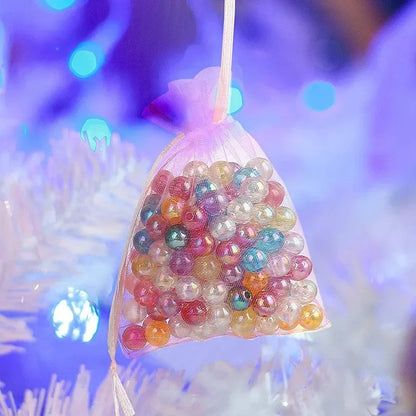 Bolsas de regalo de organza blanca de 20 a 100 unidades – Bolsas de joyería con cordón para recuerdos de boda, regalos de Navidad, empaques de dulces y accesorios para fiestas
