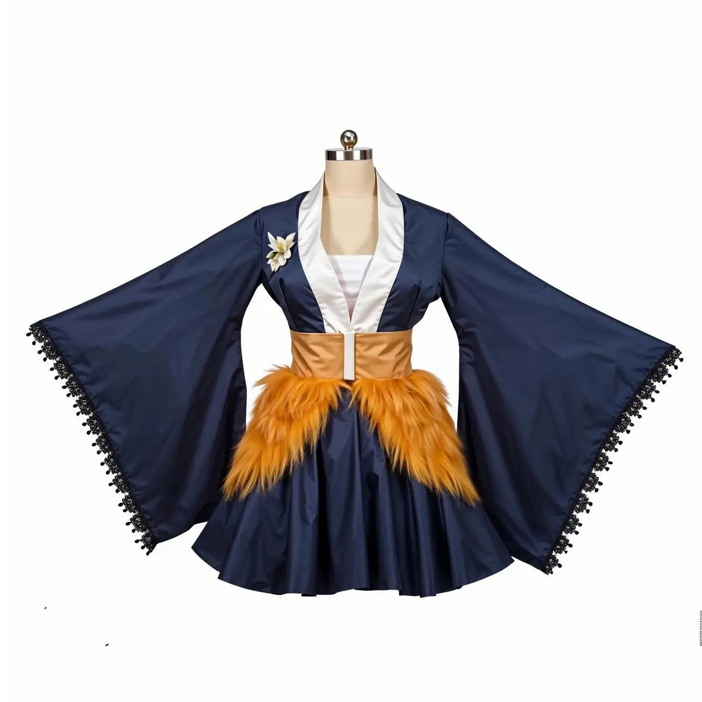 Japanese Anime Demon Slayer Hashibira Inosuke Cosplay Costume | Lolita Kimono Maid Uniform Dress for Halloween Party & Cosplay Events