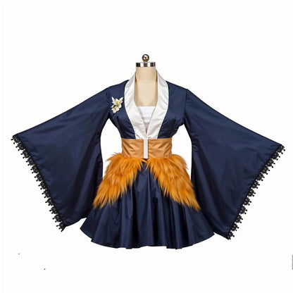 Japanese Anime Demon Slayer Hashibira Inosuke Cosplay Costume | Lolita Kimono Maid Uniform Dress for Halloween Party & Cosplay Events