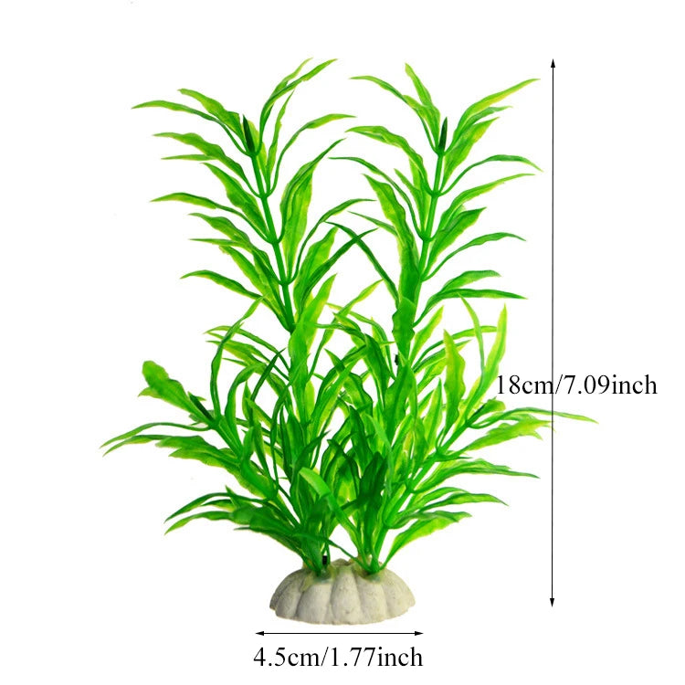 Artificial Aquarium Plants – Plastic Aquatic Underwater Plants for Fish Tank Decoration, Aquascaping & Aquarium Accessories