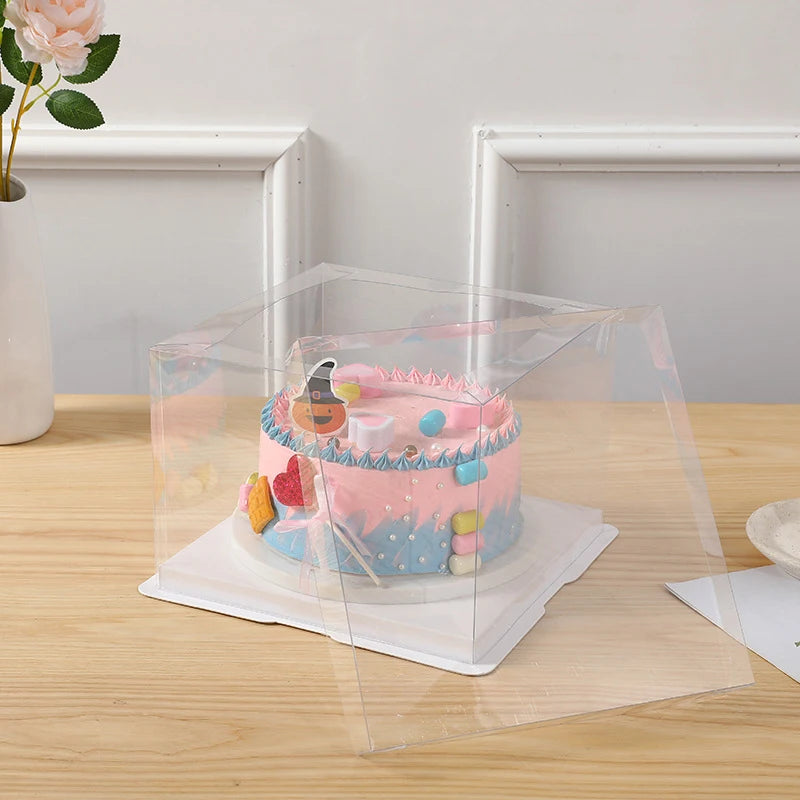 Boîte Cadeau Transparente pour Gâteaux, pour Boulangeries, Desserts, Mariages, Anniversaires et Emballages de Fête