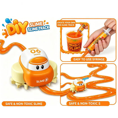 DIY Slime Track Car Set – Electric Toy Car with Draw-Your-Own Track, Non-Toxic Slime Paste & Creative Stress Relief Fun
