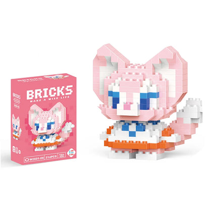 Disney Stitch & LinaBell Building Blocks Set – Cartoon Character Figures, DIY Assembly Bricks & Creative Construction Toy Gift for Kids