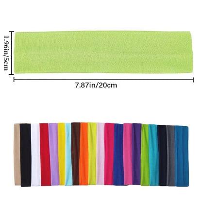 2 Diademas deportivas para yoga – Bandas elásticas absorbentes del sudor para el pelo de hombres y mujeres | Accesorios para el pelo para entrenamientos de fitness y gimnasio