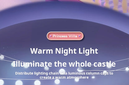 3D DIY Fantasy Princess Castle Villa Assembly Doll House Set – Creative Building Toys for Girls, Home Play & Kids 3D Educational Toy Kit