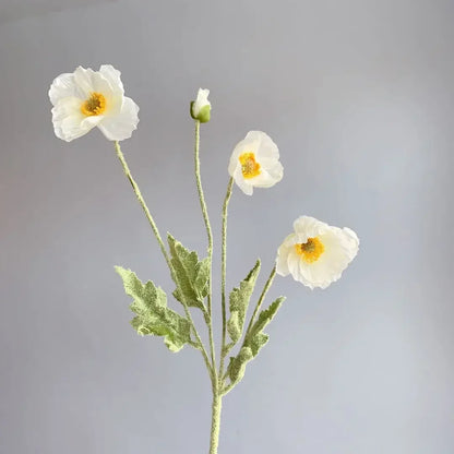 Artificial Poppy Flowers – Realistic Silk Faux Long Stem Flowers for Home Décor, Garden, Wedding Bridal Bouquets, Party Decoration & DIY Floral Arrangements