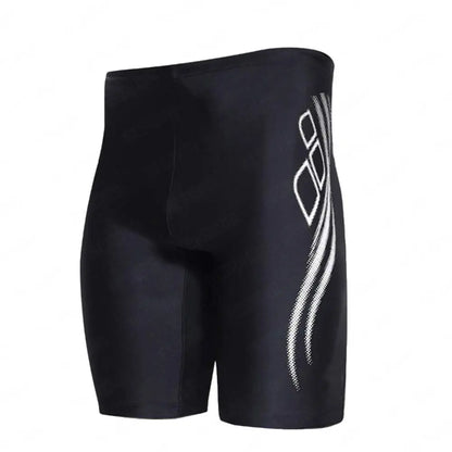 Men's Swim Jammers – Quick-Dry Elastic Swimming Trunks for Beach, Surfing, Diving & Athletic Training