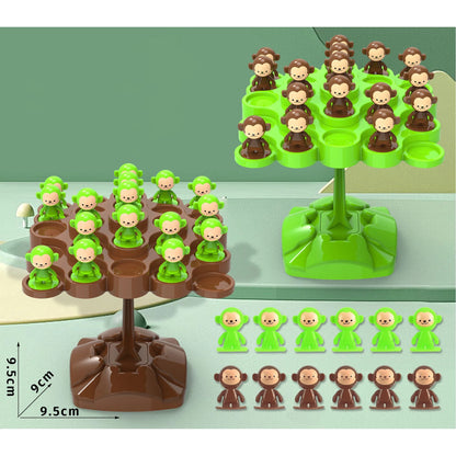 Jeu de l'arbre d'équilibre du singe – Jouet d'entraînement à la concentration et à l'équilibre pour enfants, jeu de société interactif parent-enfant, jouet de développement des compétences éducatives de la série musicale pliable