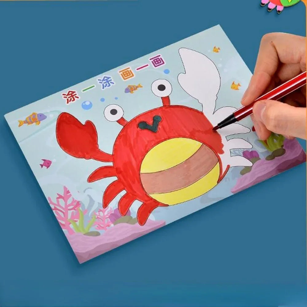 Lot de 10 puzzles autocollants 3D en mousse EVA – Kit de loisirs créatifs sur le thème des animaux de dessin animé pour l'apprentissage et le jeu créatif des enfants
