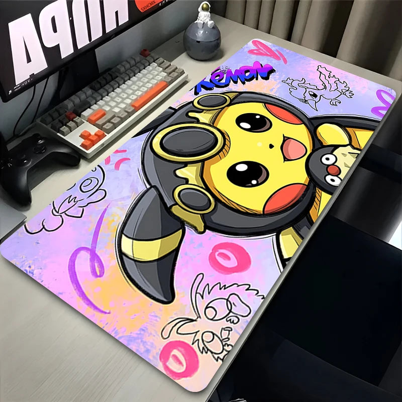 Pikachu Pokémon Large Gaming Mouse Pad – Rubber Desk Mat for Keyboard & PC Setup Kawaii Anime Style