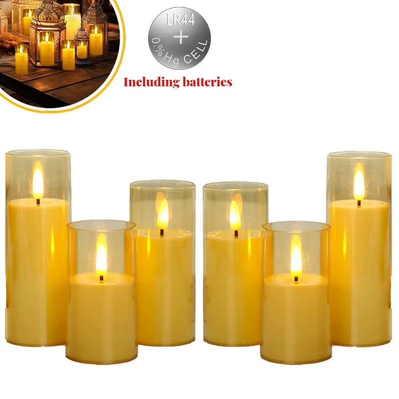 6-60PCS LED Flameless Candles – Battery-Operated Artificial Candles for Weddings, Parties & Decorative Home Events