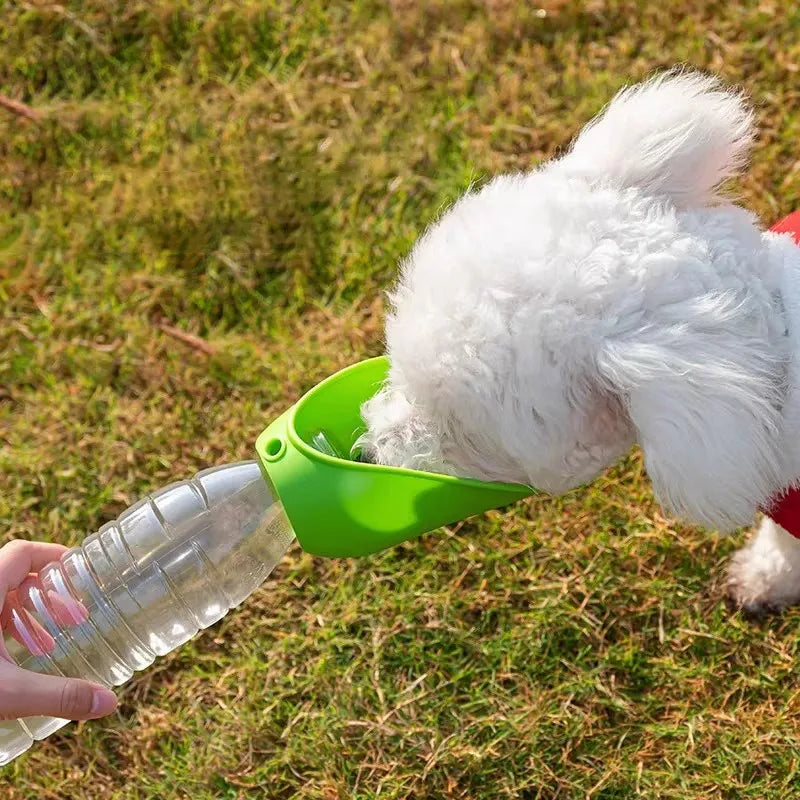 Portable Foldable Pet Water Bowl – Universal Dog & Cat Drinking Cup with Interchangeable Bottle, Outdoor Travel Feeding Dispenser
