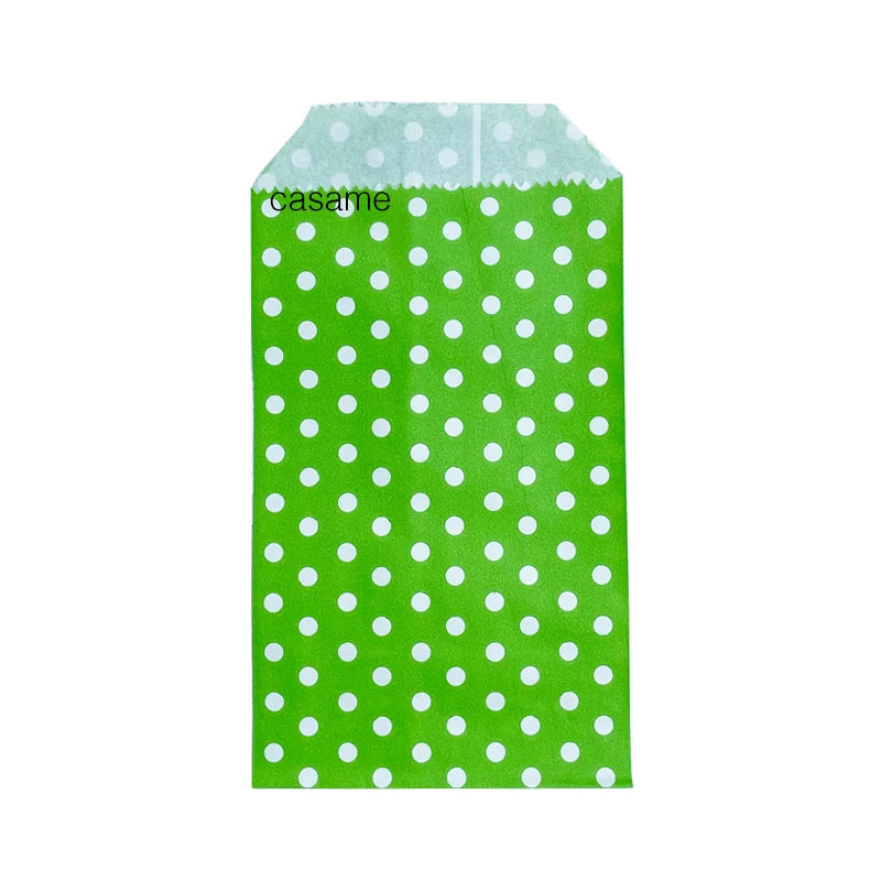 10/25/50PCS Mini Bolsas de Regalo de Papel Kraft con Lunares para Boda, Cumpleaños, Recuerdos de Fiesta, Invitaciones, Tarjetas de Felicitación y Pequeños Regalos