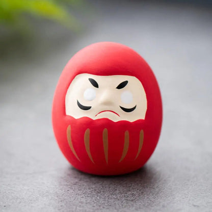 Japanese Daruma Doll Figurine – Traditional Ceramic Lucky Fortune Charm, Miniature Home Decor Ornament & Cultural Gift