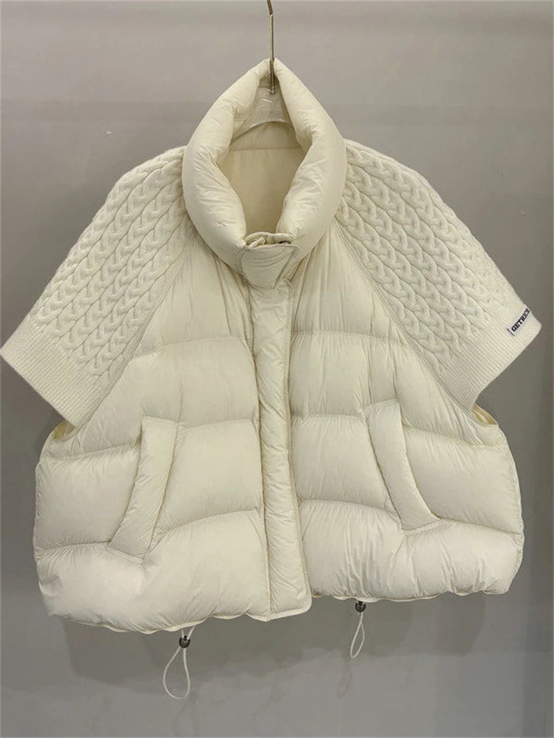 ZAROY Women’s Cotton-Padded Vest Jacket – Loose-Fit Puffer Waistcoat with Stand Collar & Pockets, Casual Autumn/Winter Outerwear