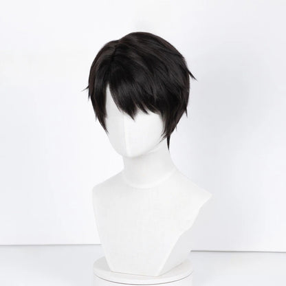 Love and Deepspace Caleb Inspired Cosplay Wig – Men’s Black Short Heat Resistant Synthetic Hair for Carnival, Party & Roleplay Accessories
