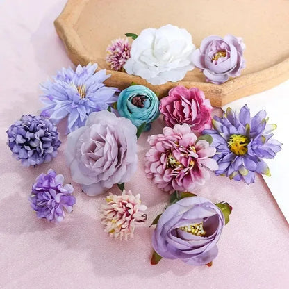 Lot de fleurs de roses artificielles en soie – 3/21 roses artificielles pour bouquets DIY, mariages et décoration intérieure