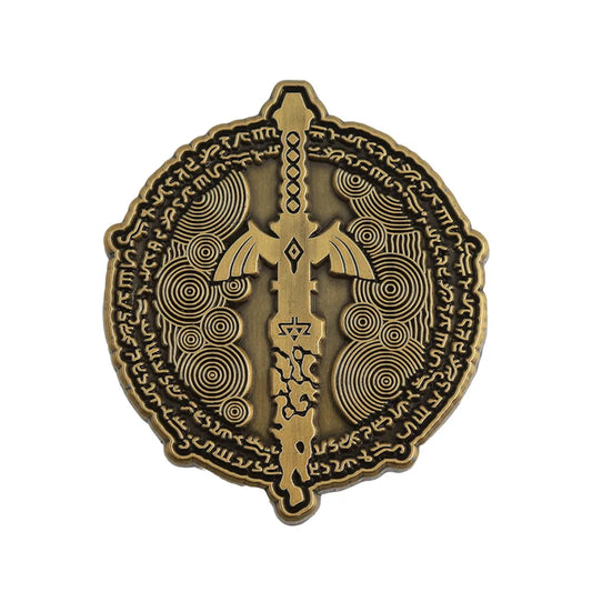 Pin Esmaltado Kingdom Tears – Broche de Juego Espada Maestra, Accesorio Cosplay y Regalo para Gamers