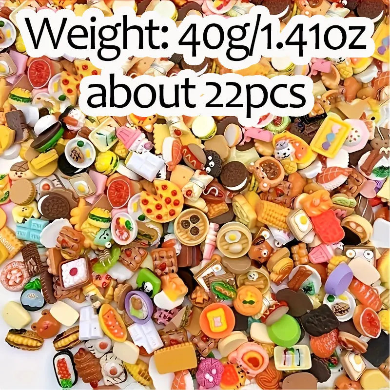 Mini Resin Food Figurines – Cute Miniature Kitchen Food Toys for DIY Crafts, Dollhouse Decor & Gifts