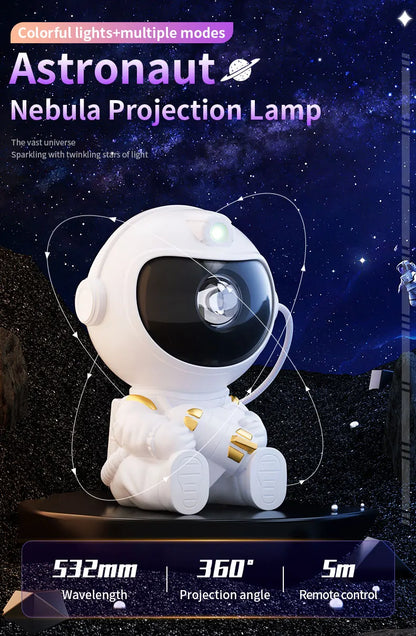 Astronaut Galaxy Projector Night Light – LED Starry Sky Lamp for Bedroom Decor, Kids Gift & Relaxing Atmosphere