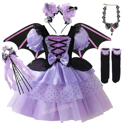 2026 Gothic Lolita Witch Costume Dress – Japanese-Inspired Ruffle Bow Princess Dress for Halloween, Christmas & Parties