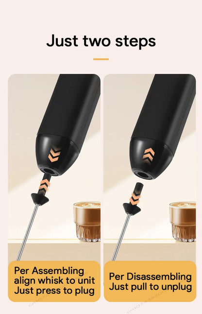 USB Rechargeable Milk Frother – 3-Speed Handheld Foam Maker for Coffee, Lattes & Matcha