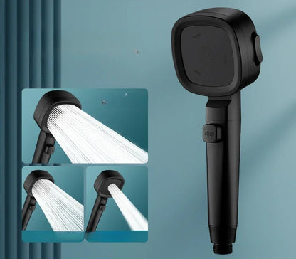 Pommeau de douche haute pression – Pulvérisateur de douche à main 3 modes à économie d'eau, fonction d'arrêt à une touche, accessoire de douche de salle de bain réglable pour la maison