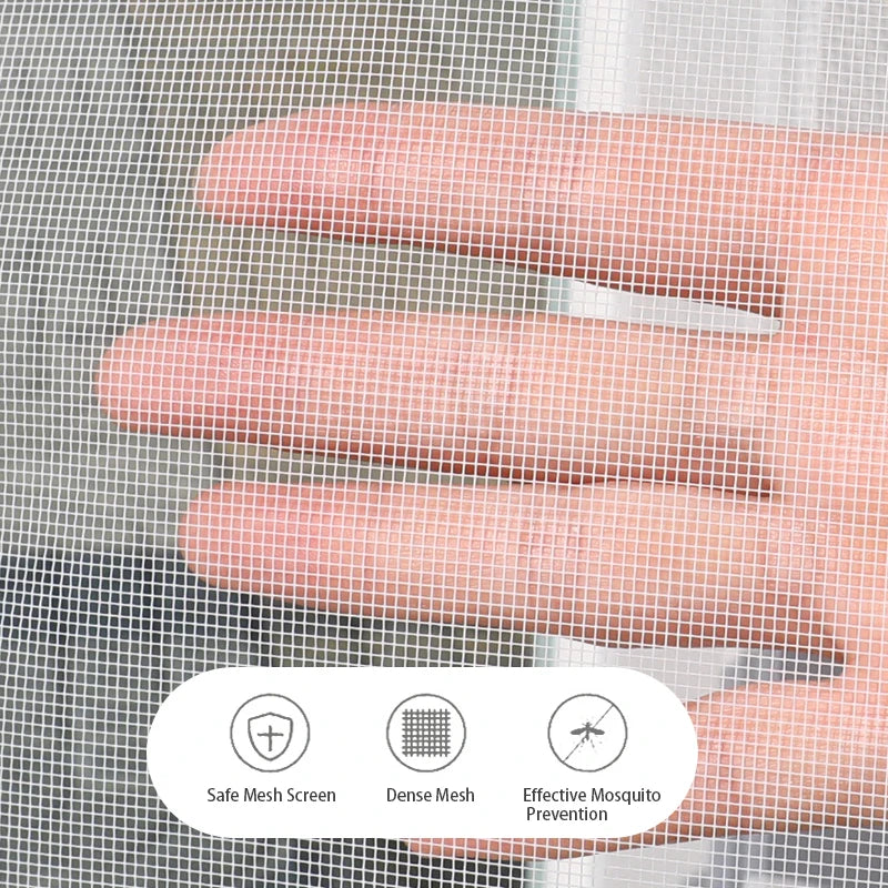 Mosquitera invisible a medida – Malla antinsectos para ventanas y puertas, sin taladros, con cierre de velcro