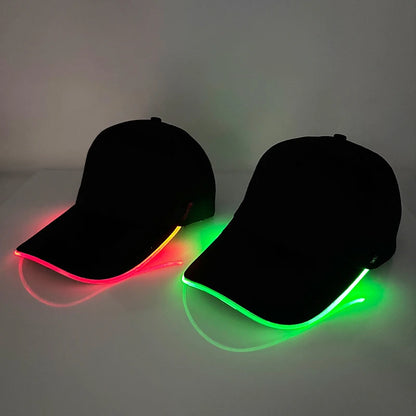 LED Light-Up Baseball Cap – Flashing Glow Hat for Raves, Festivals, Parties & Club Wear