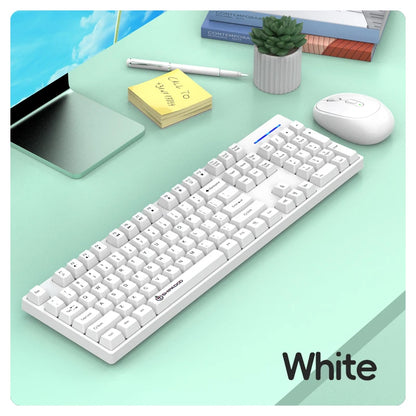 Combinación de teclado y ratón inalámbricos para juegos Shipadoo - Teclado y ratón recargables de 2.4GHz para PC, portátil y oficina