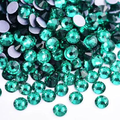 Set de diamantes de imitación de fijación en caliente de 1440 piezas – Piedras de cristal brillante de base plana para decoración de uñas, ropa y manualidades